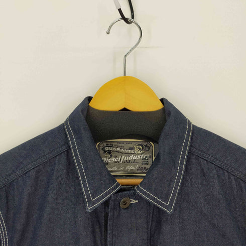 ディーゼル DIESEL マルチポケット デニムジャケット トラッカー バック刺繍 Diesel Industry メンズ L