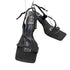 ザラ ZARA Leather Sandals With Block Heel Black レディース EUR:36