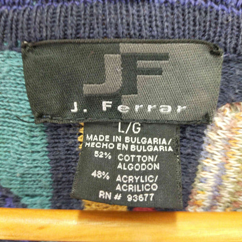 ジェイフェラー J.FERRAR 90-00S ブルガリア製 3Dニットカーディガン メンズ