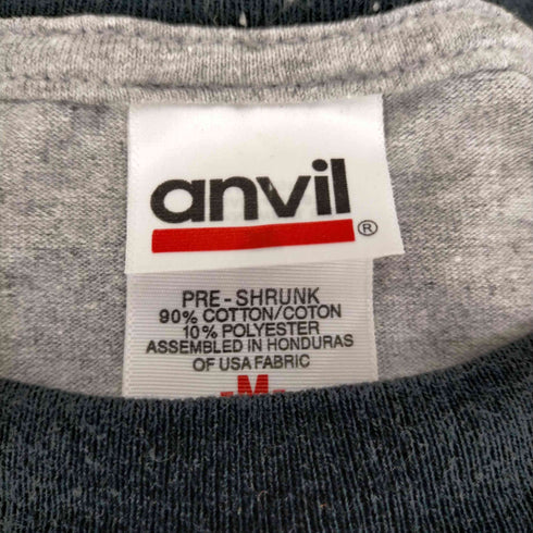 アンビル Anvil 00S 企業ロゴ クルーネックリンガーTシャツ メンズ JPN:M