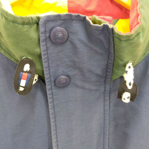 トミーヒルフィガー TOMMY HILFIGER 90-00S クレイジー マルチカラー ジップアップナイロンジャケット メンズ