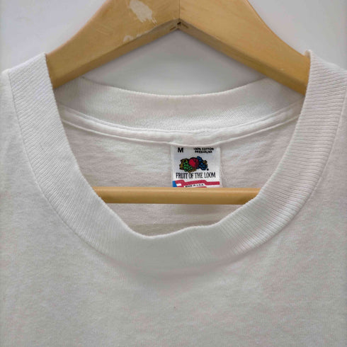 フルーツオブザルーム FRUIT OF THE LOOM 80S-90S USA製 裾袖シングル プリントクルーネックTシャツ メンズ JPN:M
