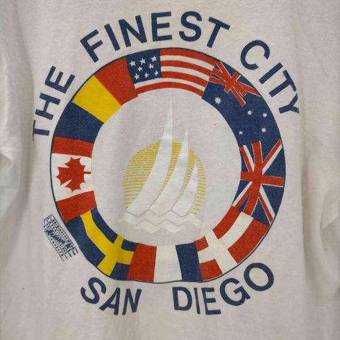 フルーツオブザルーム FRUIT OF THE LOOM 80S-90S USA製 裾袖シングル プリントクルーネックTシャツ メンズ JPN:M