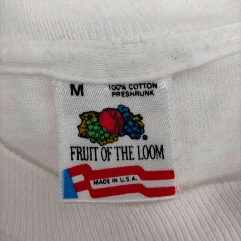 フルーツオブザルーム FRUIT OF THE LOOM 80S-90S USA製 裾袖シングル プリントクルーネックTシャツ メンズ JPN:M