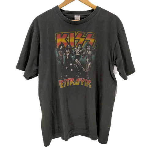 バンドプリント クルーネックTシャツ メンズ