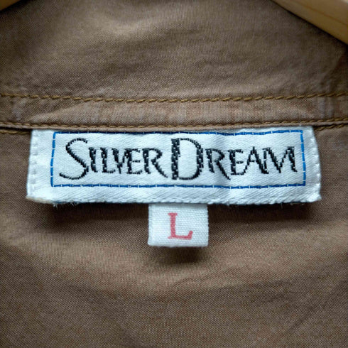 SILVER DREAM ロゴ刺繍 オープンカラー長袖シャツ メンズ JPN:L