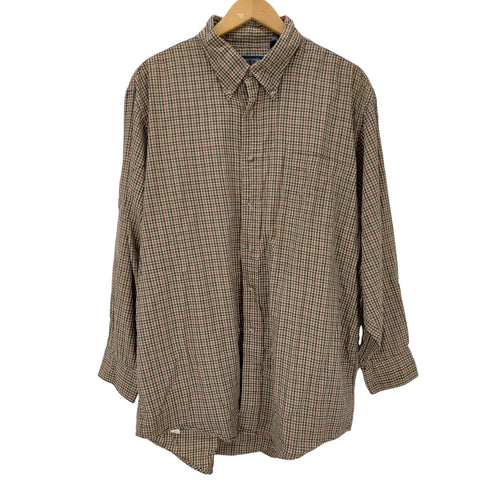 ランズエンド LANDS END 90~00S チェック柄ボタンダウンシャツ メンズ 17 1/2-33