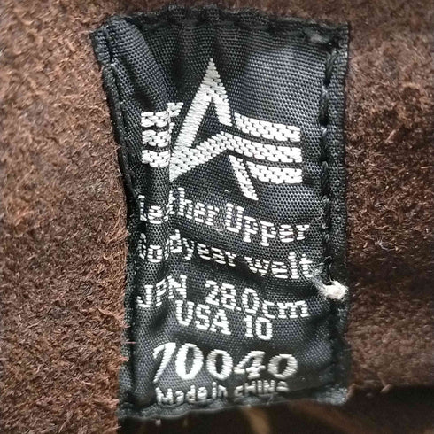 アルファインダストリーズ ALPHA INDUSTRIES レースアップワークブーツ メンズ JPN:28