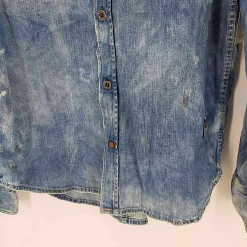 ディーゼル DIESEL クラッシュデニムシャツ メンズ L