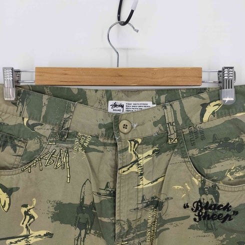 ステューシー Stussy 総柄ショーツ 記念 30周年 メンズ 34