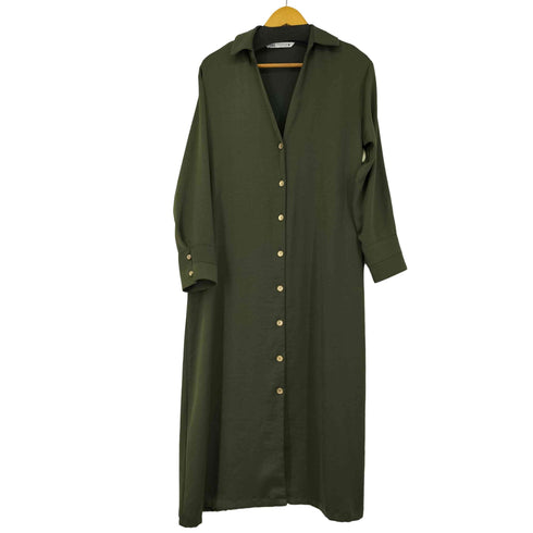 ザラ ZARA サテンシャツワンピース レディース M
