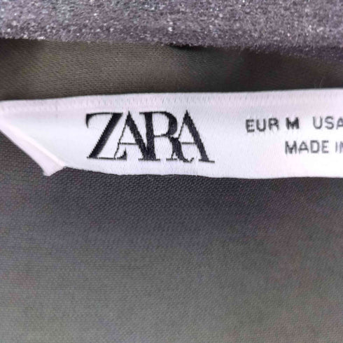 ザラ ZARA サテンシャツワンピース レディース M