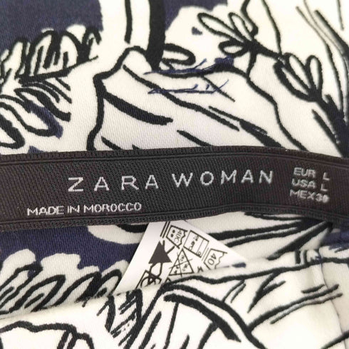 ザラ ZARA ボタニカルプリントスカート レディース L
