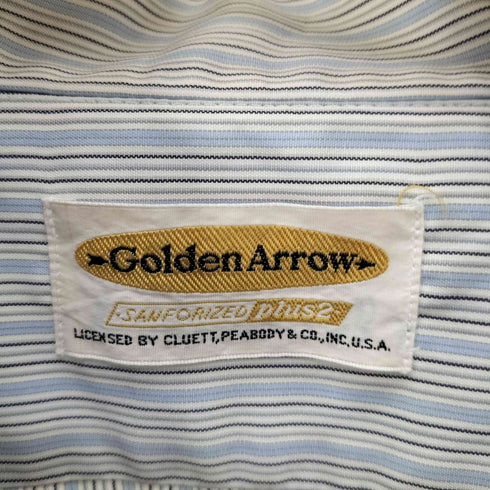 アロー ARROW 70-80S GOLDEN ストライプ スプレッドカラー ドレス シャツ メンズ 42-80