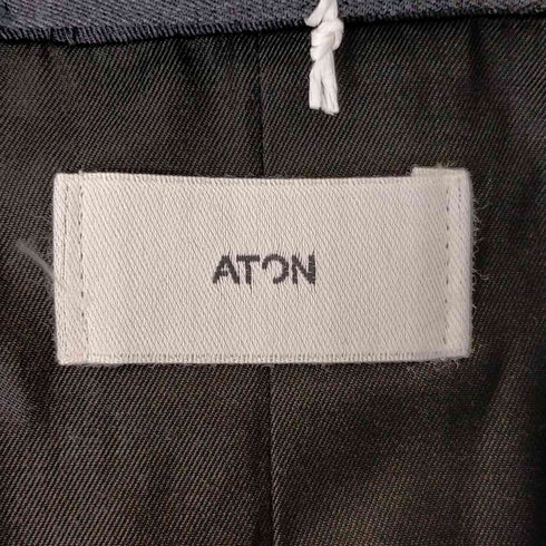 エイトン ATON COMPACT WOOL | ノーカラージャケット レディース 36