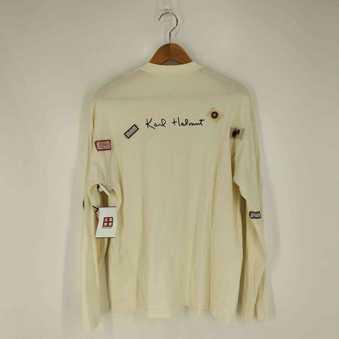 カールヘルム Karl Helmut ロゴパッチ ヘンリーネックカットソー メンズ