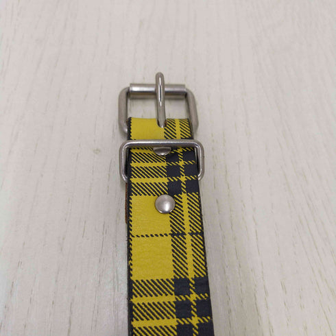 コムデギャルソン COMME des GARCONS カウレザー チェック ベルト メンズ JPN:S