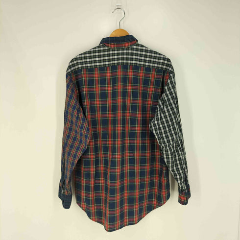 カールヘルム Karl Helmut クマプリント パッチワークチェックシャツ メンズ JPN:M