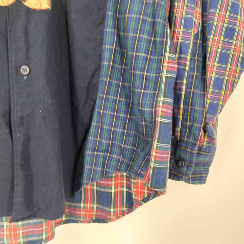 カールヘルム Karl Helmut クマプリント パッチワークチェックシャツ メンズ JPN:M