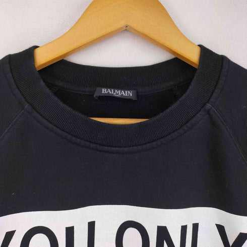 バルマン BALMAIN スローガンプリントスウェットシャツ メンズ JPN:L