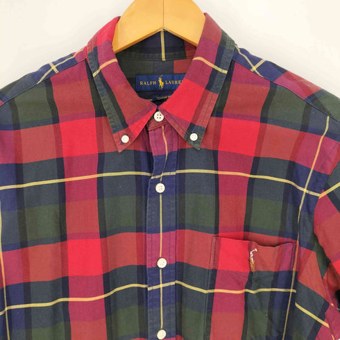 ラルフローレン RALPH LAUREN CLASSIC FIT ポニー刺繍 ボタンダウンチェックシャツ メンズ import:L