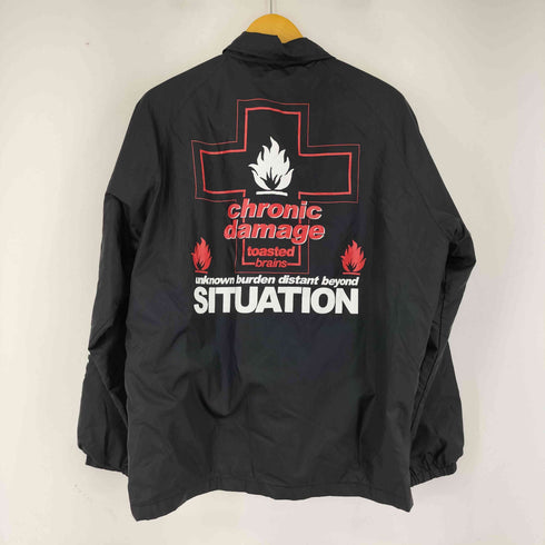セントマイケル SAINT MICHAEL UNKNOW COACH JACKET アンノウンデザインプリントコーチジャケット メンズ