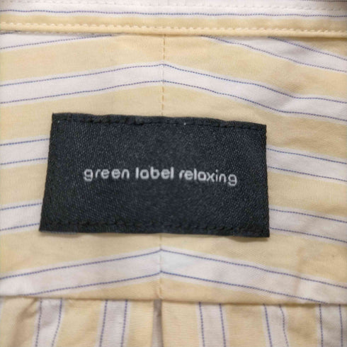 グリーンレーベルリラクシング GREEN LABEL RELAXING パターンストライプ ジャストルーズ ボタンダウン シャツ メンズ JPN:XL