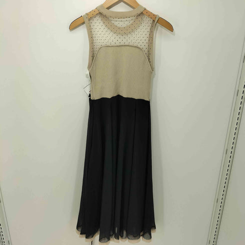 ロイヤルパーティー ROYAL PARTY ドットチュールドッキングパイピングリボンワンピース レディース FS