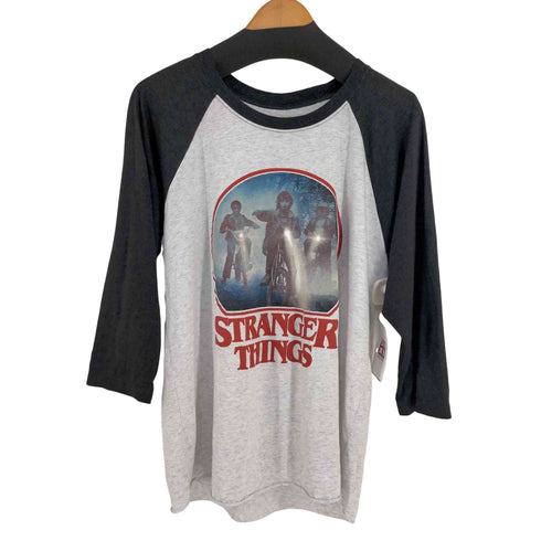 ストレンジャーシングス Stranger Things フォトプリント ラグランTシャツ メンズ import:L