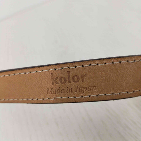 カラー kolor 日本製 デザインベルト メンズ