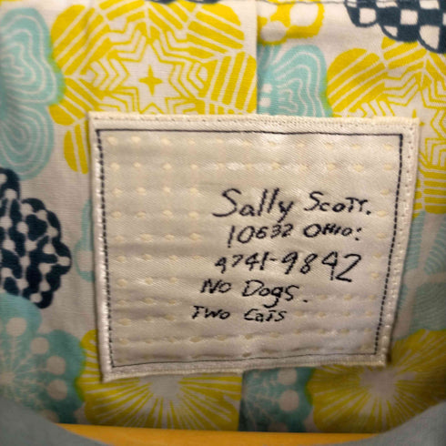 サリースコット Sally Scott 裏地ボタニカル柄 コットンステンカラーコート レディース  9AR