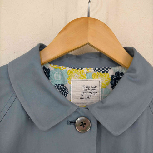 サリースコット Sally Scott 裏地ボタニカル柄 コットンステンカラーコート レディース  9AR