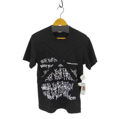 コムデギャルソン COMME des GARCONS AD2019 WEAR YOUR FREEDOM クロステーピングTシャツ レディース JPN:S