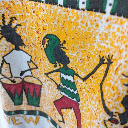 フルーツオブザルーム FRUIT OF THE LOOM 00s HARLEM NY ハーレム プリント クルーネックTシャツ メンズ JPN:XL