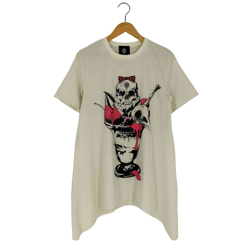 ドラッグハニー Drug honey スカルストロベリーパフェ プリント Tシャツ レディース