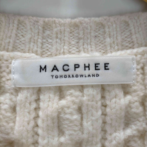 マカフィー MACPHEE ハイブリットコットンケーブル クルーネックカーディガン レディース JPN:S