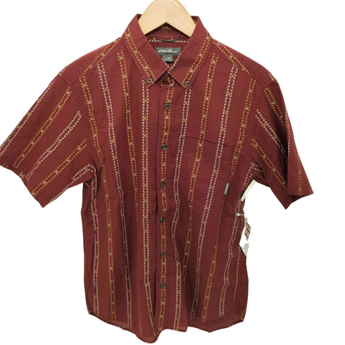 エディーバウアー Eddie Bauer 半袖模様柄シャツ レディース import:XS