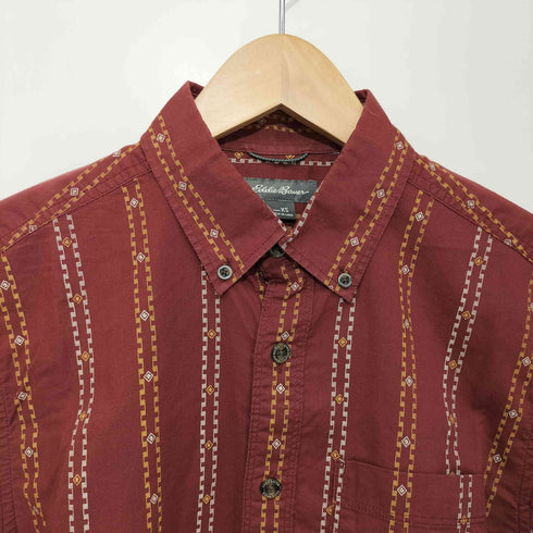 エディーバウアー Eddie Bauer 半袖模様柄シャツ レディース import:XS