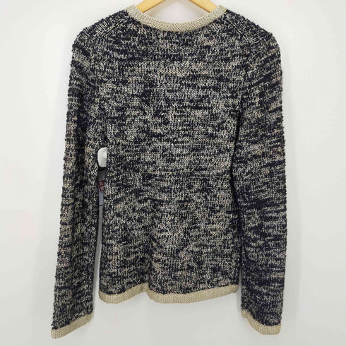 ダーマコレクション DAMA collection ラメニット ノーカラーカーディガン レディース 3L