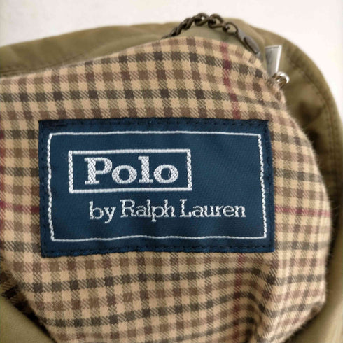 ポロバイラルフローレン Polo by RALPH LAUREN MADE IN ITALY 一枚袖 裏地チェック地 コットンステンカラーコート メンズ