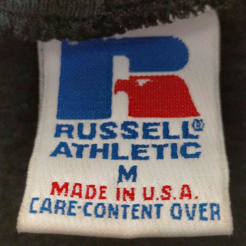ラッセルアスレチック RUSSELL ATHLETIC 90s トリコ刺繍タグ USA製 ボックス ジップアップフーディー 短丈 メンズ import:M