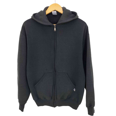 ラッセルアスレチック RUSSELL ATHLETIC 90s トリコ刺繍タグ USA製 ボックス ジップアップフーディー 短丈 メンズ import:M
