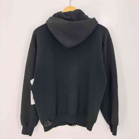 ラッセルアスレチック RUSSELL ATHLETIC 90s トリコ刺繍タグ USA製 ボックス ジップアップフーディー 短丈 メンズ import:M