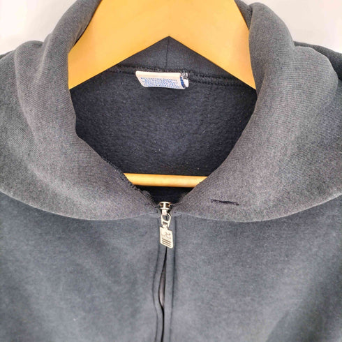ラッセルアスレチック RUSSELL ATHLETIC 90s トリコ刺繍タグ USA製 ボックス ジップアップフーディー 短丈 メンズ import:M