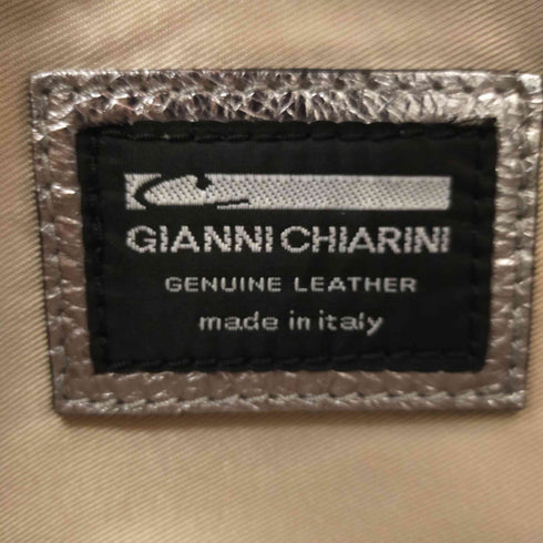 ジャンニキャリーニ GIANNI CHIARINI メタリックシルバーショルダーバッグ サコッシュ レディース