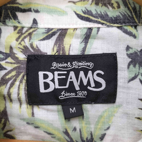 ビームス BEAMS リーフプリント フード シャツブルゾン メンズ JPN:M