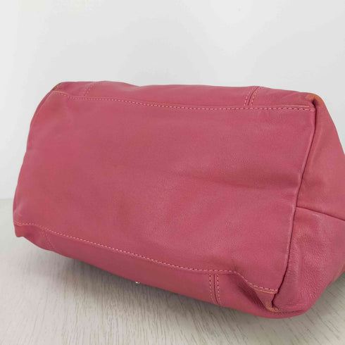 ロンシャン LONGCHAMP エンボスロゴレザーハンドバッグ レディース