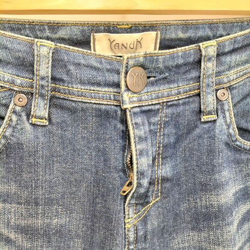 ヤヌーク YANUK ジップフライ ストレートデニムパンツ レディース 22