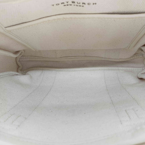 トリーバーチ TORY BURCH キャンパス地 ミニトートバック フロントロゴ レディース