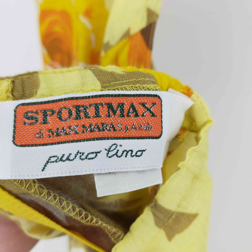 スポーツマックス SPORTMAX イタリア製 首掛けワンピース 花 プリント フラワー レディース DE:38